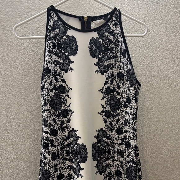 B Darlin Black and White Floral Mini Dress - Picture 2 of 3